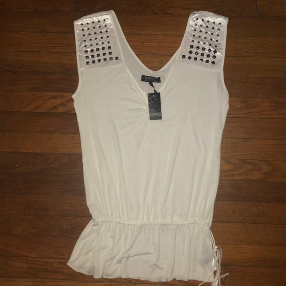 Buffalo David Bitton Studded White Top